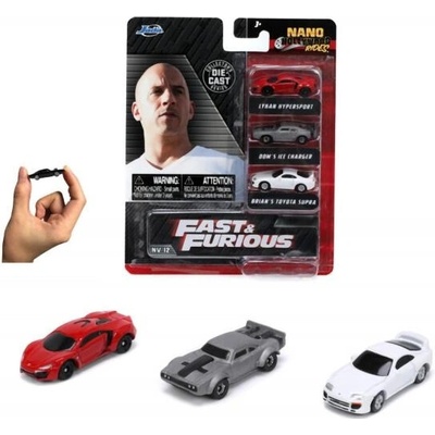 Jada Rychle a zběsile set 3 aut Nano Cars 4 cm Wave 4