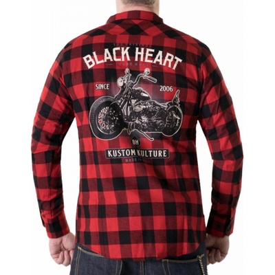 Black Heart košele Motorcycle červená