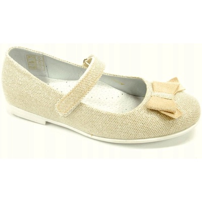 Kornecki 6802 balerínky dětské s páskem zlaté