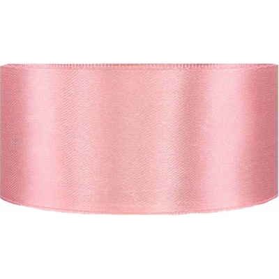 Saténová stuha oboustranná 25m x 38mm romantická růžová