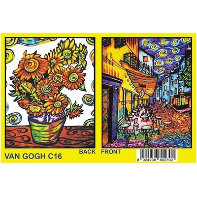 Colorvelvet C16 Vincent van Gogh zamatová omaľovánka 2-krúžkový zakladač 37x27x4cm séria Art