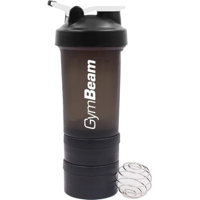 GymBeam Vícedílný šejkr Blend Bottle Black White