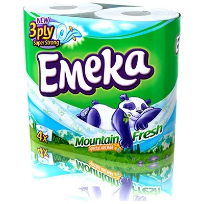 EMEKA тоалетна хартия, 4 броя х 75гр, Ароматизирана, Mountain fresh