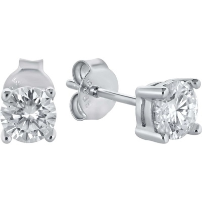 Birse Сребърни обици с цирконий - Birthday Gift Princess (gift19)