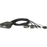 ATEN kvm превключвател usb dvi, 2 порта - cs22d cs22d-a7 (cs22d-a7)