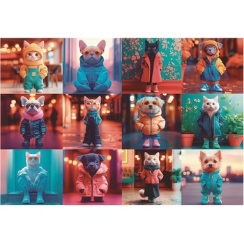 Educa - Puzzle Fashion Animals - 200 piese