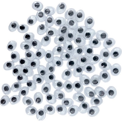 EFCO Dekorační pohyblivé oči oválné 5x7mm (100ks)