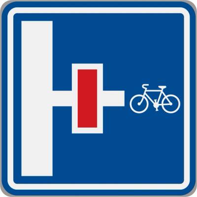Dopravní značka IP10b(C) Návěst před slepou pozemní komunikací mimo cyklisty