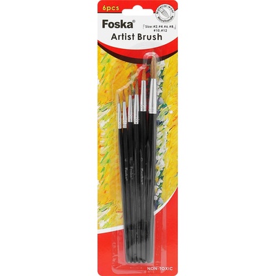 Sada štetcov FOSKA 6 ks, guľatá /2,4,6,8,10,12/
