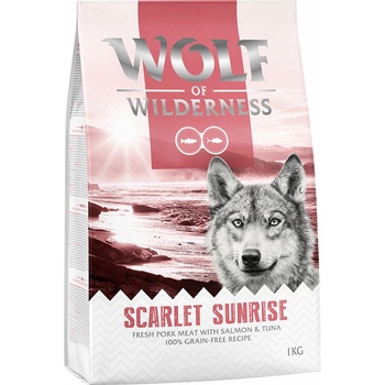 Wolf of Wilderness 1кг Adult Scarlet Sunrise Wolf of Wilderness суха храна за кучета със сьомга и риба тон
