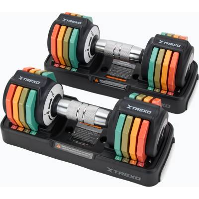 XTREXO Nastaviteľná sada činiek 2 x 5 kg