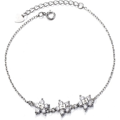 DELIS Сребърна гривна, jw651, модел цвете, родиево покритие (jw651)