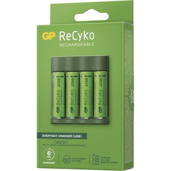 GP Everyday B421 + 4× AA REC 2700 + USB 1604842110