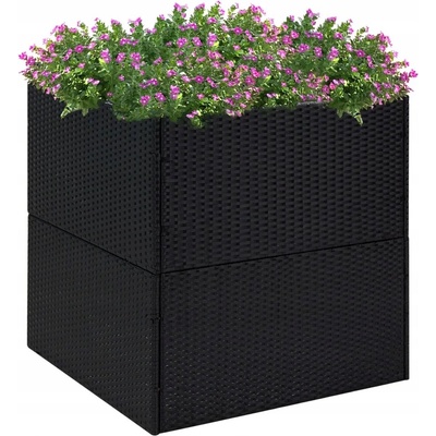 VidaXL Květináč 80 x 80 x 80 cm plast černý