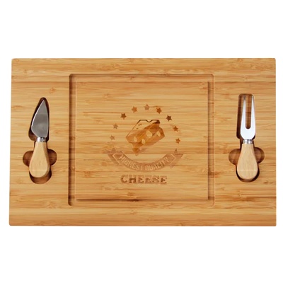 Horecano HORECANO-Бамбукова дъска с ножове за сирена 40x25x1.8cm (HC-93808) (0193808)