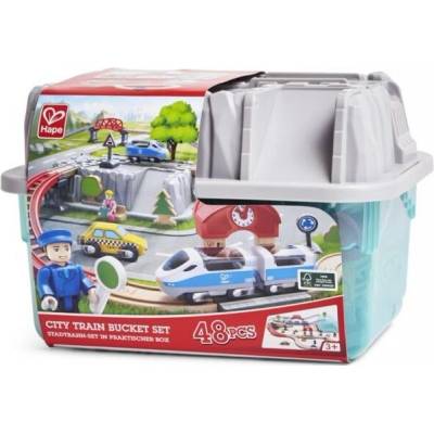 Hape Box s dřevěnými kolejemi