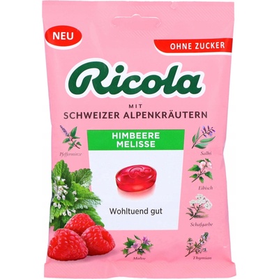 Ricola bylinkové cukríky s malinovou šťavou a medovkou 75 g