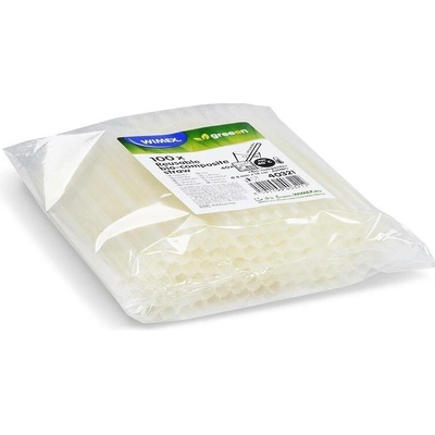 Wimex 40321 bio kompozit brčko JUMBO 8 mm 14 cm bílé 100 ks