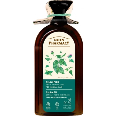 Green Pharmacy šampon pro normální vlasy Kopřiva a olej z kořenů lopuchu 350 ml