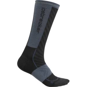 Icebreaker Дамски чорапи за бягане Icebreaker Women's Merino Run+ Ultralight Crew Running socks - Black / Graphite - размер 38-40 (EU) (201-8166-0112)