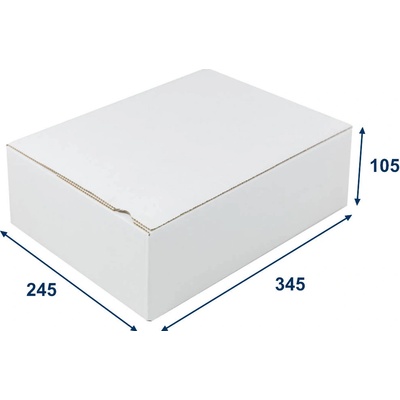 SPEEDBOX Krabica 345 x 245 x 105 3VVL 1LP biela - 10 ks