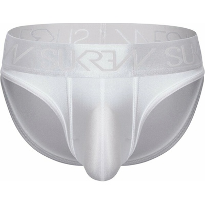 Slipy Sukrew Classic Brief White Shimmer biele pánske slipy