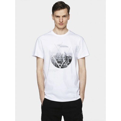 4F pánske tričko H4L21-TSM023 white