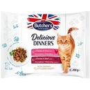 Butcher's Cat Delic.Dinners kura+jať / kuř+hov 4 x 100 g