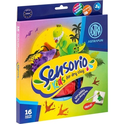 Astra Sensorio Kids Dinosaurus modelovacia hmota (16 farieb)