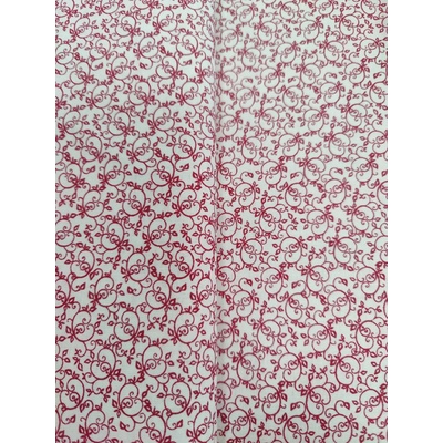 Bavlna bielo červená š.140cm