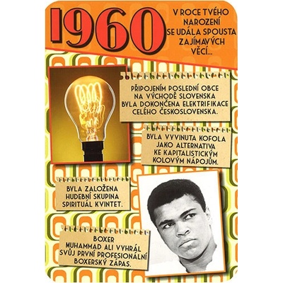 Blahopřaní 1960 - česky, varianta A