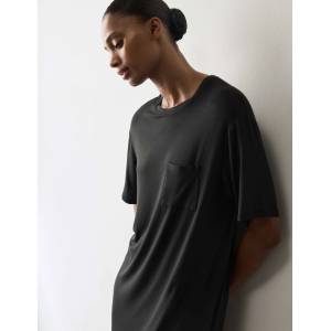 Marks & Spencer Къса нощна риза с висок процент модал Marks & Spencer черно Marks & Spencer | Cheren | ЖЕНИ | XS