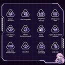 VGN Wireless Gaming Mechanical Keyboard V87 Jelly Orange Dynamic Silver Switches Linear (V87-ORANGE-PS)