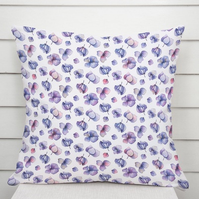 Biante Dekoračná Porto PRT-024 Modré okvetné lístky na bielom 30 x 50 cm