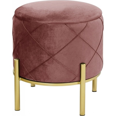 Ak furniture Taburet LIA růžový