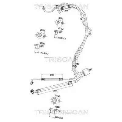 TRISCAN Vysokotlaké / nízkotlaké vedení klimatizace TRI 9010 28112