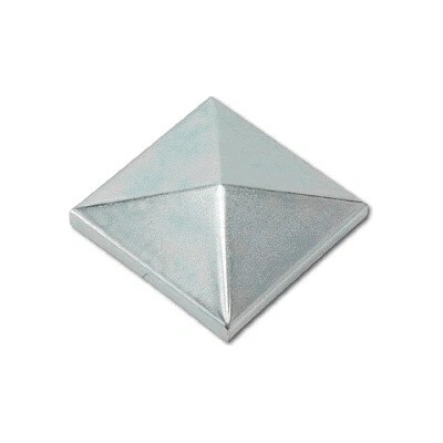 Ocelová čtvercová krytka na sloupek 30x30mm - Zinek