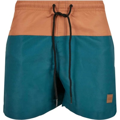 Urban Classics Бански гащета Urban classics Block swimming shorts - Blue (Teal / Toffee)