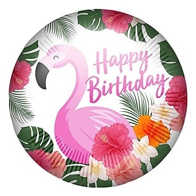 Procos Fóliový balón Plameniak Happy Birthday 46 cm
