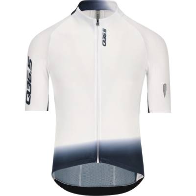 Q36.5 Мъжка фланелка с къс ръкав за колоездене Q36.5 Gregarius Pro Collar Fade Signature Jersey Cycling jersey - White (056-3878-0312)