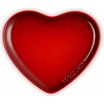 Le Creuset Tanier Heart 23 cm červený