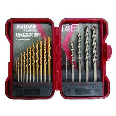 Свредла за метал и бетон 17бр. ø1.5-10mm к-т (157796)