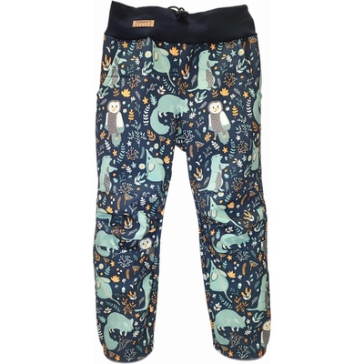 Tommy's design softshellové kalhoty s fleecem sysel na tmavě modré