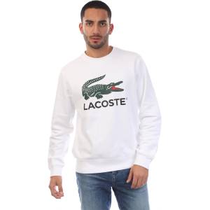 Lacoste Поларена блуза Lacoste Fleece Crew Neck Sweatshirt - White