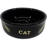 Nobby Съд за храна или вода керамичен Golden Fish Bone черен - Ø 13, 5 x 4, 5 см 250 мл NOBBY Германия 82347