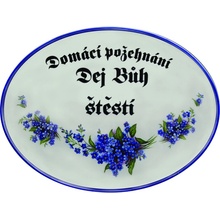 Plechová ceduľa Domácí požehnání Dej Bůh štěstí