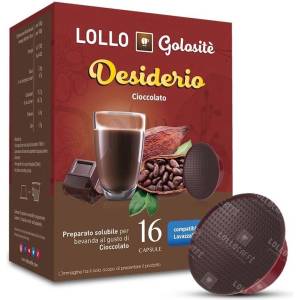  16 бр. кафе капсули с шоколад LOLLO CAFFE съвместими с кафемашини Lavazza A Modo Mio®
