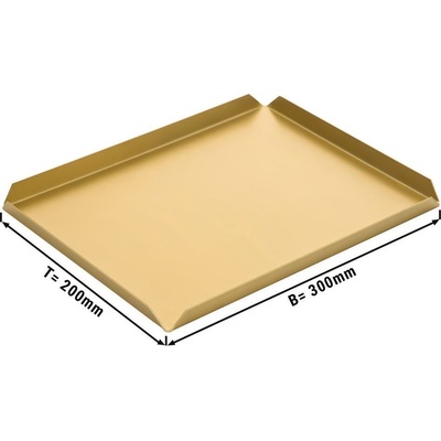 G.Gastro 5ks Cukrářský prezentační talíř/tác z hliníku 300x200x10 mm šampaňské D11886483