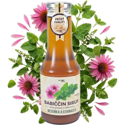 Nature NoTea Babičkin bylinný sirup Medovka & Echinacea 0,5 l
