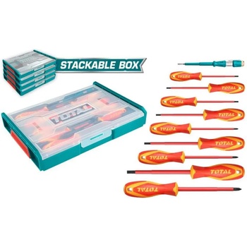 Image 1 of TOTAL Комплект vde отвертки в кутия - органайзер total industrial, 10 части (tl ind thktv02s101)
